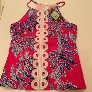 Lilly Pulitzer Pink and Blue Top